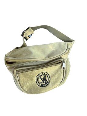 Vintage Falchi Sport 80s Gold Nylon Fanny Pack Belt Bag